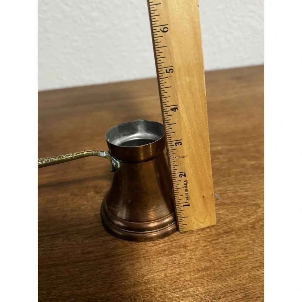 Vintage Sarajevo Art Craft Company Copper  Turkish Coffee Pot Brass Handle